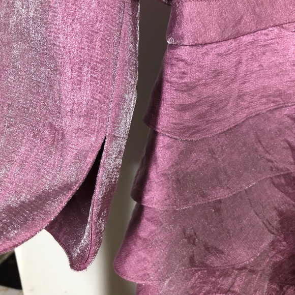 Adrianna Papell Irridescent Tiered Dress with Jacket Size 4 - Picture 5 of 7